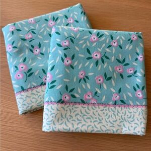 Set of 2 Vintage King Pillowcases Wamsutta green pink floral 30 x 40 Ultracale